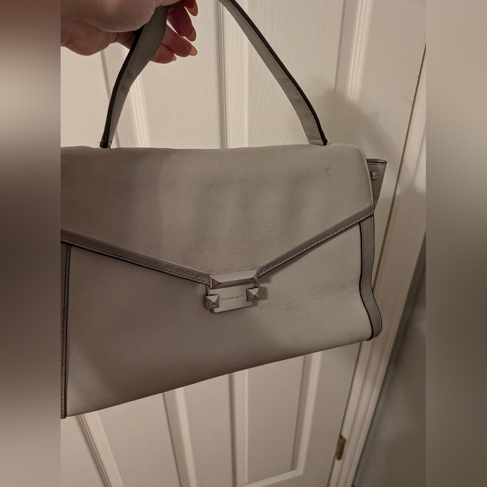 2000s Michael Kors Whitney Structured Top-Handle Women’s Bag in Light Gray - Picture 2 of 4